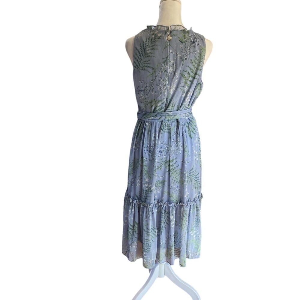 NWT TOMMY HILFIGER Women's Ruffled Tie-Waist Faux-Wrap Dress - Picture 2 of 6